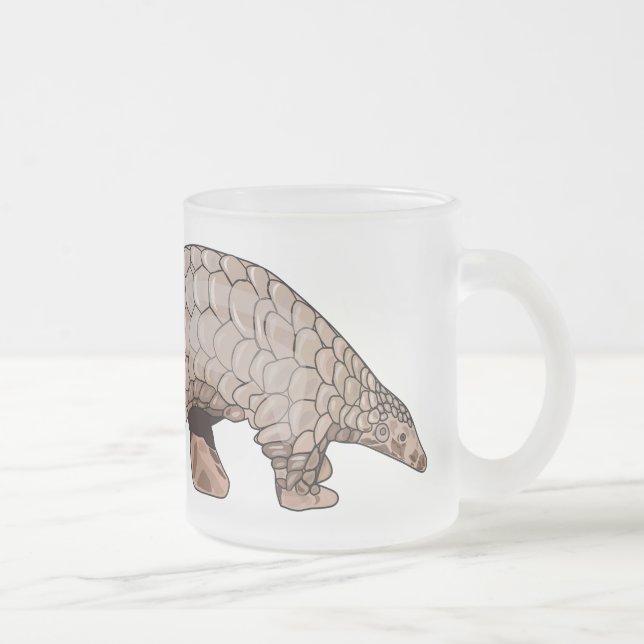 Caneca De Café Vidro Jateado Ilustração de desenho animado de Pangolin (Direita)