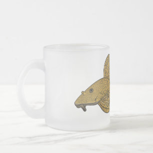 Caneca De Café Vidro Jateado Ilustração de desenho animado de peixe-palco