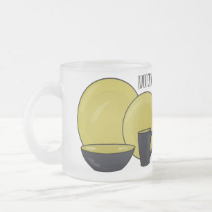 Caneca De Café Vidro Jateado ilustração do desenho de desenho de tabela