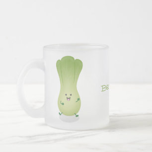 Caneca De Café Vidro Jateado Imagem de desenho animado bonito de "baby bok choy