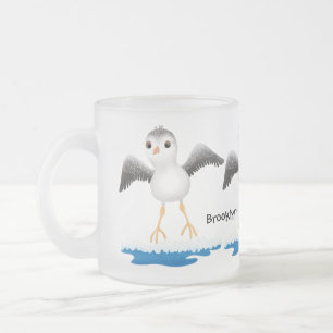 Caneca De Café Vidro Jateado Imagem de desenho animado de lixívia para bebês