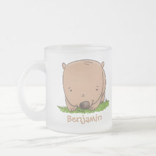 Caneca De Café Vidro Jateado Imagem de desenho animado de um bebê fofo