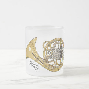 Caneca De Café Vidro Jateado Imagem de desenho animado francês