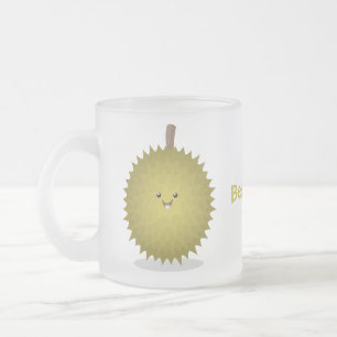 Caneca De Café Vidro Jateado Imagem de desenhos animados bonitos e felizes em D