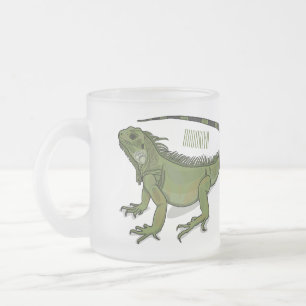Caneca De Café Vidro Jateado Imagem do desenho de Iguana