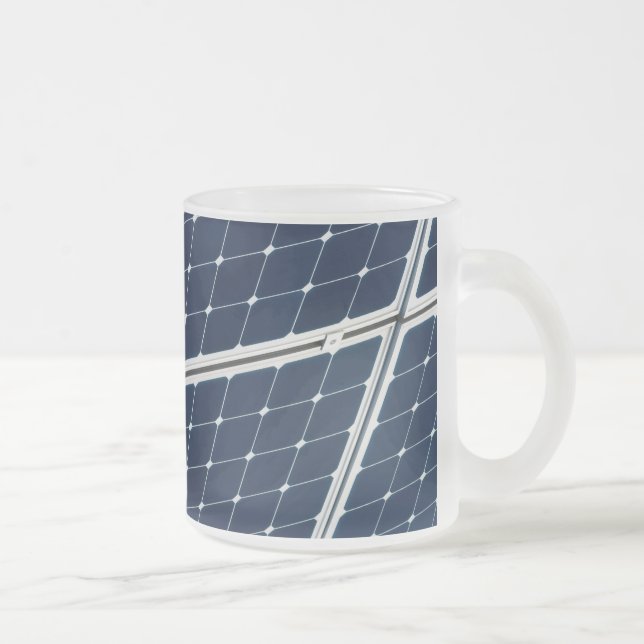 Caneca De Café Vidro Jateado Imagem engraçada de um painel de energia solar (Direita)