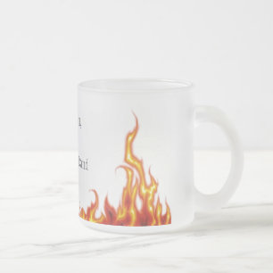 Caneca De Café Vidro Jateado Inferno