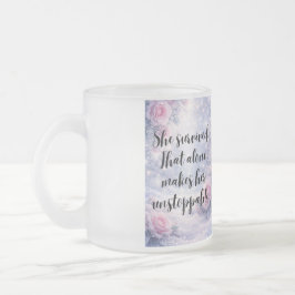 Caneca De Café Vidro Jateado Inparável pela Afirmação Inspiradora de Sobrevivên