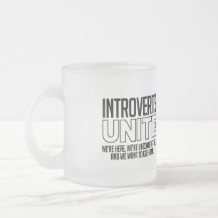 Caneca De Café Vidro Jateado Introvertidos unidos: Queremos ir para casa