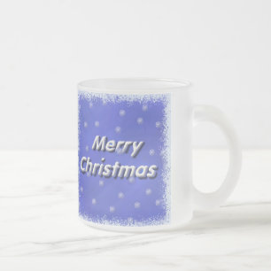 Caneca De Café Vidro Jateado Inverno do Feliz Natal