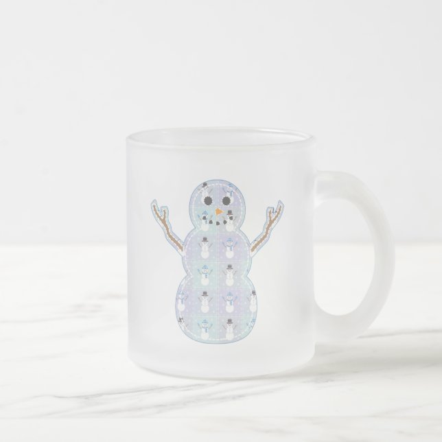 Caneca De Café Vidro Jateado Inverno Quilt Mug (Direita)
