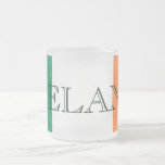 Caneca De Café Vidro Jateado Irish Flag Ireland<br><div class="desc">Irish Flag Ireland Fosco Glass Mug Design © Trinkets and Things 2017 - AHP Design. Todos os Direitos Reservados.</div>