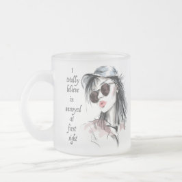 Caneca De Café Vidro Jateado Irritado à primeira vista