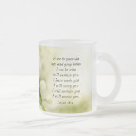 Caneca De Café Vidro Jateado Isaiah 46:4 Eu sou Ele que vai sustentar você