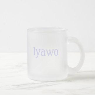 Caneca De Café Vidro Jateado Iyawo