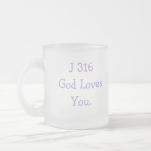 Caneca De Café Vidro Jateado J316 Evangelho 