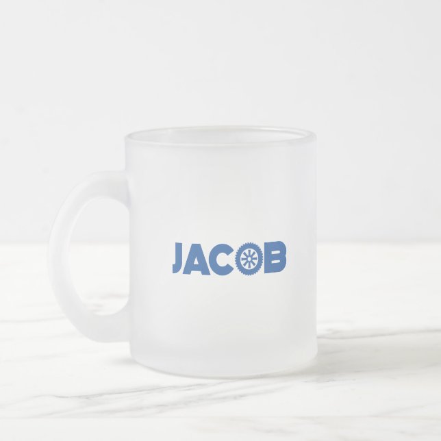 Caneca De Café Vidro Jateado Jacob Petrol Head (Esquerda)