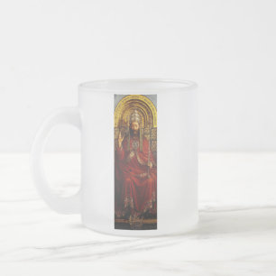 Caneca De Café Vidro Jateado Jan van Eyck Deus Pai no Trono Arte Fina