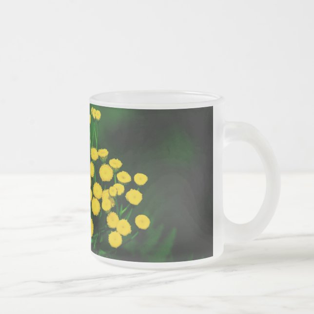 Caneca De Café Vidro Jateado Jaqueta Verde com botões do Ouro (Direita)