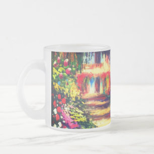 Caneca De Café Vidro Jateado Jardim Monet em Giverny