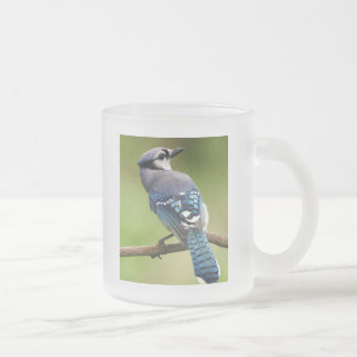Caneca De Café Vidro Jateado Jay azul que pensa de você pai da mamã da família