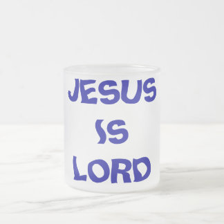 CANECA DE CAFÉ VIDRO JATEADO JESUS IS LORD