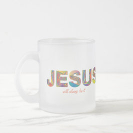 Caneca De Café Vidro Jateado Jesus Sempre Vai Corrigi-Lo Fosco Mug