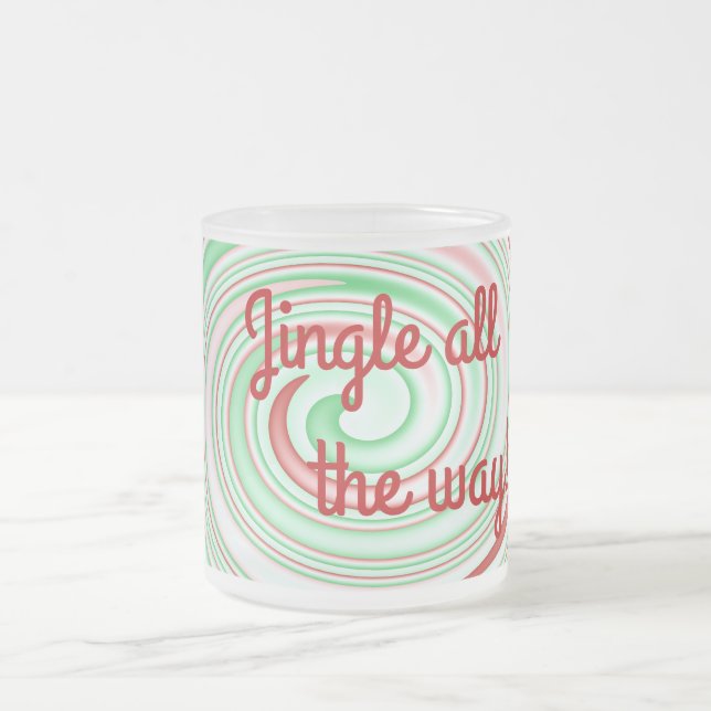 Caneca De Café Vidro Jateado Jingle! (Centro)