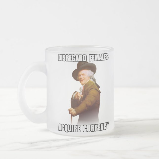 Caneca De Café Vidro Jateado Joseph Ducreux adquire a moeda (Esquerda)