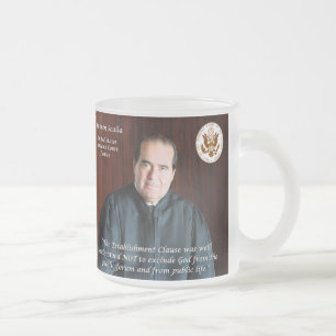 Caneca De Café Vidro Jateado Juiz do Tribunal Supremo Antonin Scalia