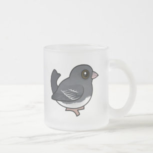 Caneca De Café Vidro Jateado Junco de olhos escuros (asa branca)