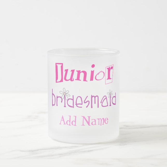 Caneca De Café Vidro Jateado Junior Bridesmaid (Centro)
