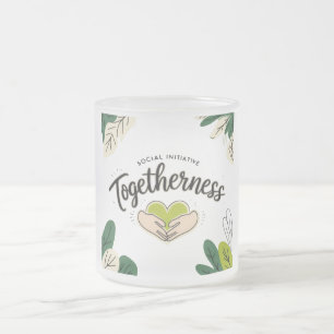 Caneca De Café Vidro Jateado Juntos Iniciativa Social Mug
