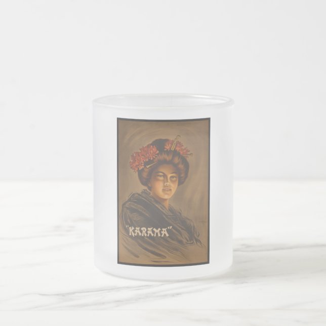 Caneca De Café Vidro Jateado Karama: Atriz japonesa Romance Geisha (Centro)