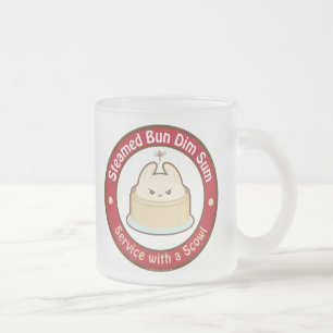 Caneca De Café Vidro Jateado Kawaii cozinhou o bolo Dim Sum