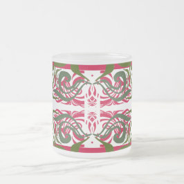 Caneca De Café Vidro Jateado Khokhloma Exotique