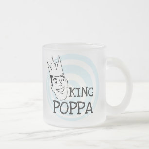 Caneca De Café Vidro Jateado King Poppa T-shirts e presentes
