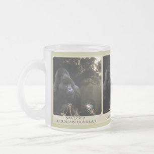 Caneca De Café Vidro Jateado Kunga Mountain Gorilla