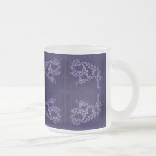 Caneca De Café Vidro Jateado Lacey Swimmer - Azul Roxo
