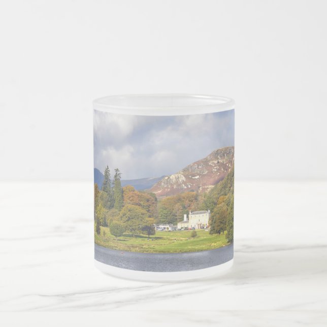 Caneca De Café Vidro Jateado Lago Windermere em Cumbria Mug (Centro)