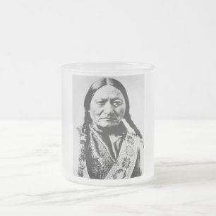 Caneca De Café Vidro Jateado Lakota Chefe Rende: Sentado Bull Fort Buford