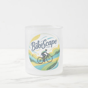 Caneca De Café Vidro Jateado Lâmina de Blisas de Ciclo