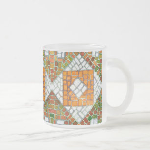 Caneca De Café Vidro Jateado Lâmina de vidro do Fosco MOSAIC AUTUMN