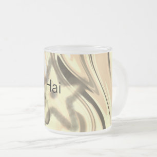 CANECA DE CAFÉ VIDRO JATEADO LARANJA BOM DIA MUG