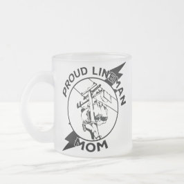 Caneca De Café Vidro Jateado Legal Super Orgulhosa Lineman Mãe- Dia de as mães