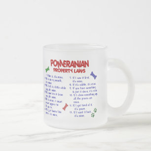 Caneca De Café Vidro Jateado Leis 2 da propriedade de POMERANIAN