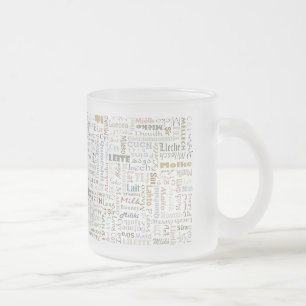 Caneca De Café Vidro Jateado Leite