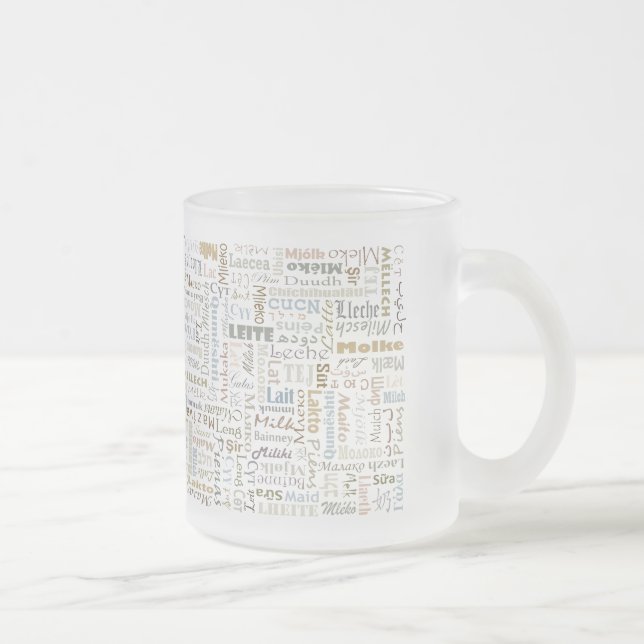 Caneca De Café Vidro Jateado Leite (Direita)