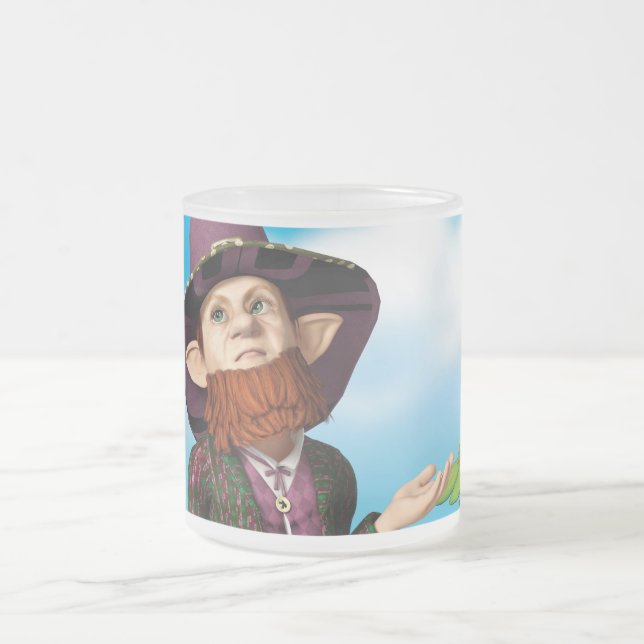 Caneca De Café Vidro Jateado Leprechaun (Centro)