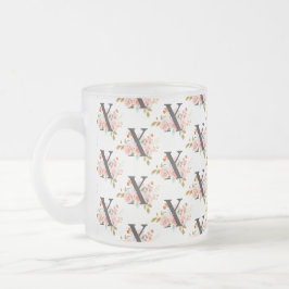 Caneca De Café Vidro Jateado Letra X